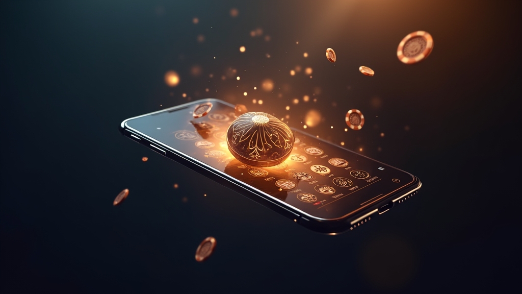 Mobile App-Oberfläche mit wichtigen Funktionen und Symbolen